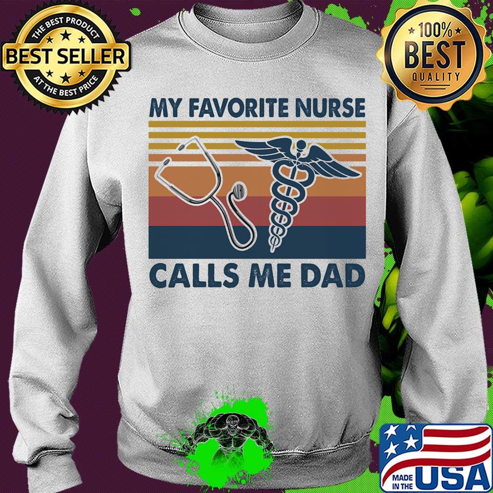 Stethoscope caduceus as a symbol my favorite nurse calls me dad vintage s Sweater Stethoscope caduceus as a symbol my favorite nurse calls me dad vintage s Sweater