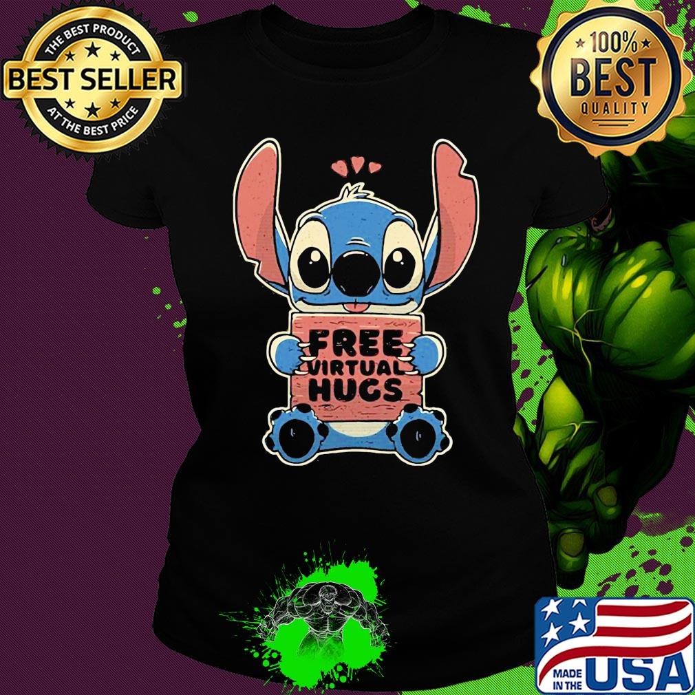 Stitch free virtual hugs heart s Ladies tee Stitch free virtual hugs heart s Ladies tee