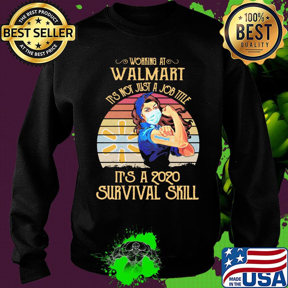 Strong woman mask working at walmart it's not just a job title it's a 2020 survival skill vintage s Sweater Strong woman mask working at walmart it's not just a job title it's a 2020 survival skill vintage s Sweater