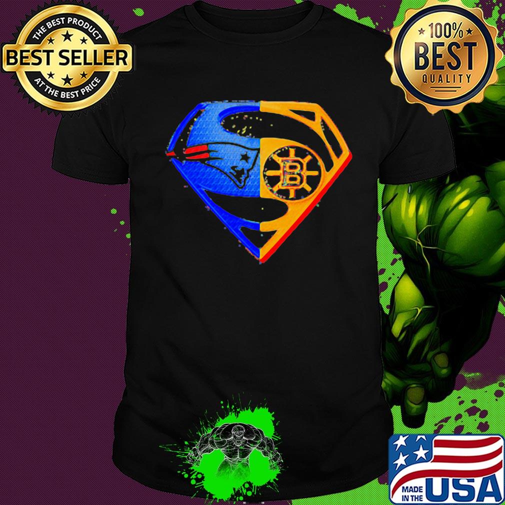 Superhero new england patriots and boston bruins diamond american flag independence day shirt