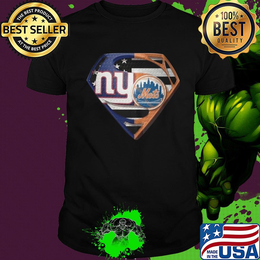 Superhero new york giants vs new york mets diamond american flag shirt