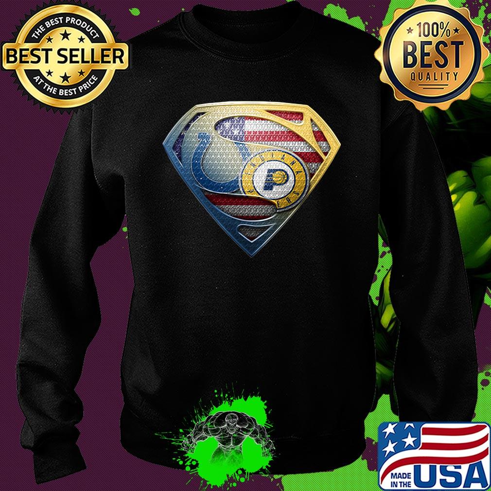Superman boise state and indiana pacers american flag independence day s Sweater Superman boise state and indiana pacers american flag independence day s Sweater