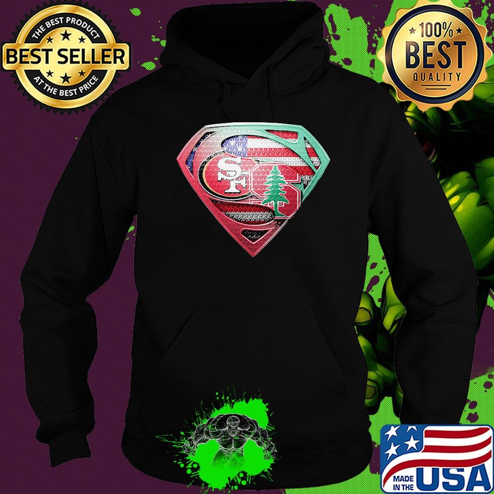 Superman san francisco 49ers vs spine american flag independence day s Hoodie Superman san francisco 49ers vs spine american flag independence day s Hoodie