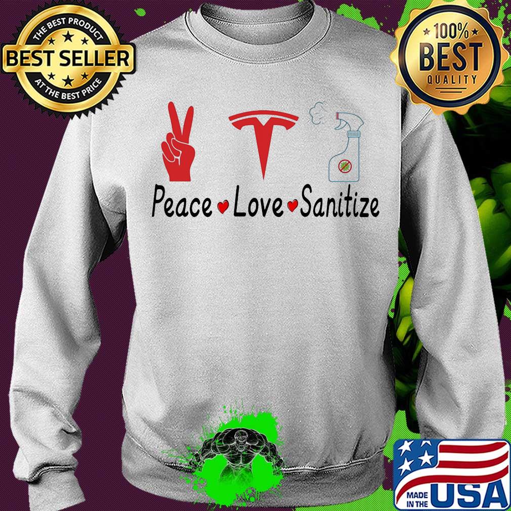Tesla gigafactory peace love sanitize covid-19 s Sweater Tesla gigafactory peace love sanitize covid-19 s Sweater