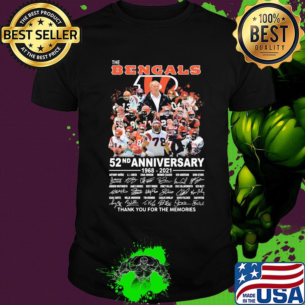 The Bengals 52nd anniversary 1968 2021 signature shirt