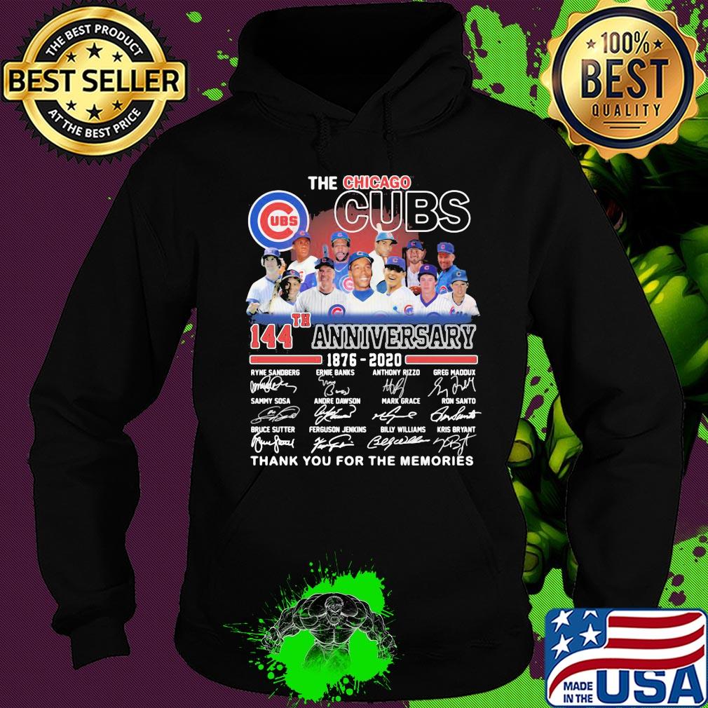 The chicago cubs 144th anniversary 1876 2020 thank you for the memories signatures s Hoodie The chicago cubs 144th anniversary 1876 2020 thank you for the memories signatures s Hoodie