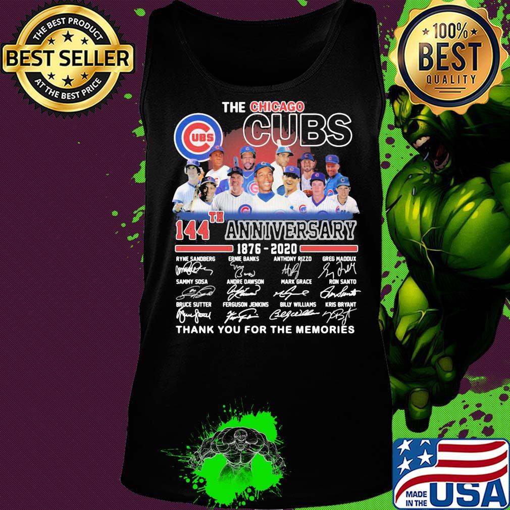 The chicago cubs 144th anniversary 1876 2020 thank you for the memories signatures s Tank top The chicago cubs 144th anniversary 1876 2020 thank you for the memories signatures s Tank top