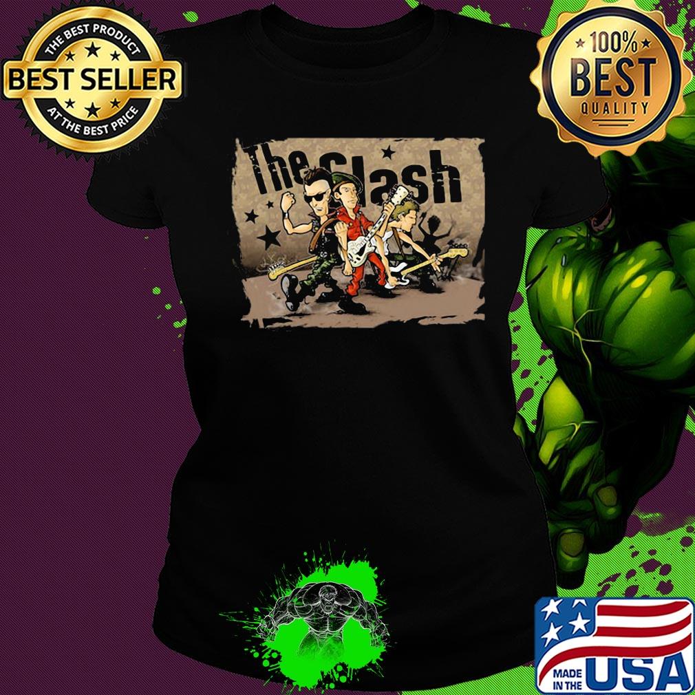 The clash band cartoon s Ladies tee The clash band cartoon s Ladies tee