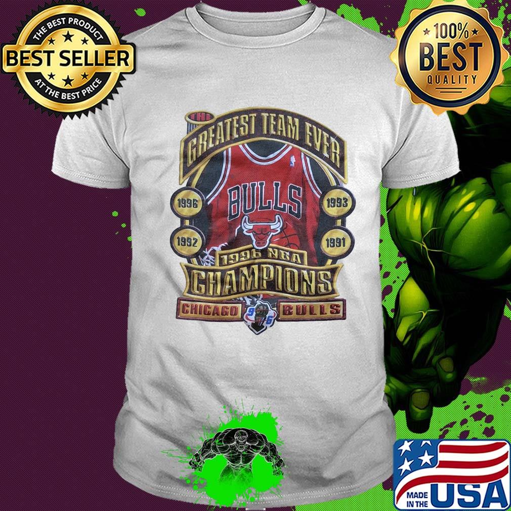 The greatest team ever 1996 nba champions chicago bulls shirt