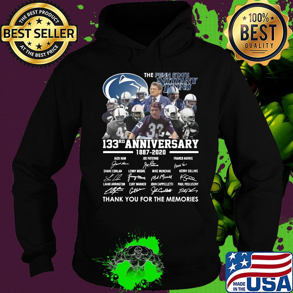 The penn state nittany lions 133rd anniversary 1887 2020 thank you for the memories signatures s Hoodie The penn state nittany lions 133rd anniversary 1887 2020 thank you for the memories signatures s Hoodie