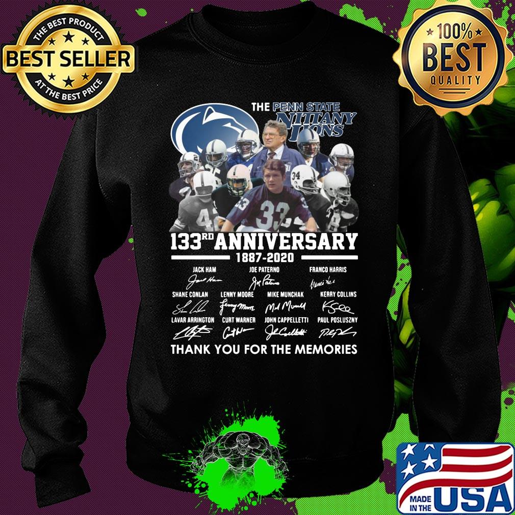 The penn state nittany lions 133rd anniversary 1887 2020 thank you for the memories signatures s Sweater The penn state nittany lions 133rd anniversary 1887 2020 thank you for the memories signatures s Sweater