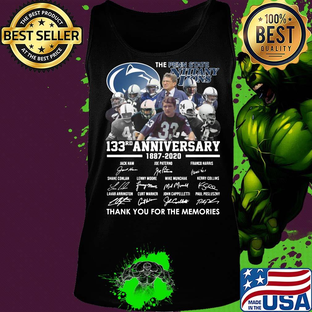 The penn state nittany lions 133rd anniversary 1887 2020 thank you for the memories signatures s Tank top The penn state nittany lions 133rd anniversary 1887 2020 thank you for the memories signatures s Tank top