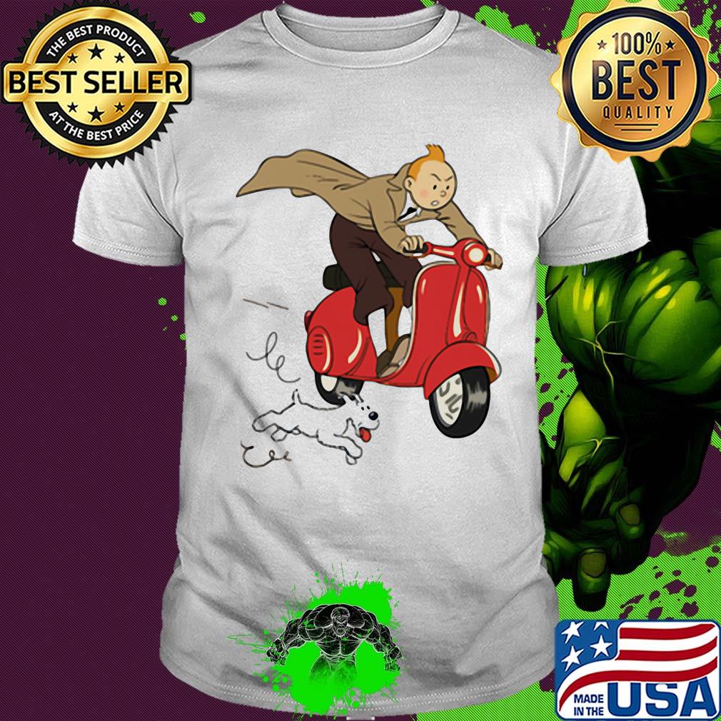 TT - Scooter red Dog vespa shirt