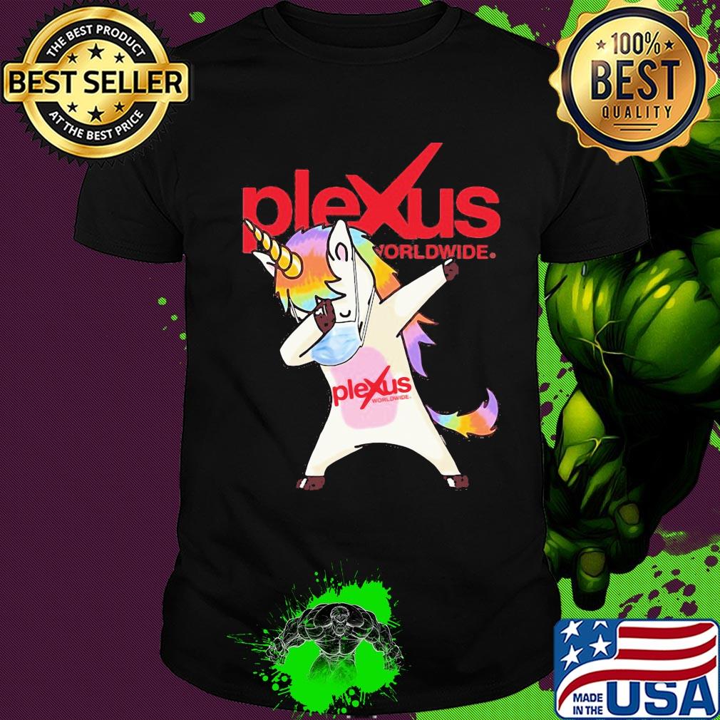 Unicorn mask dabbing plexus worldwide shirt