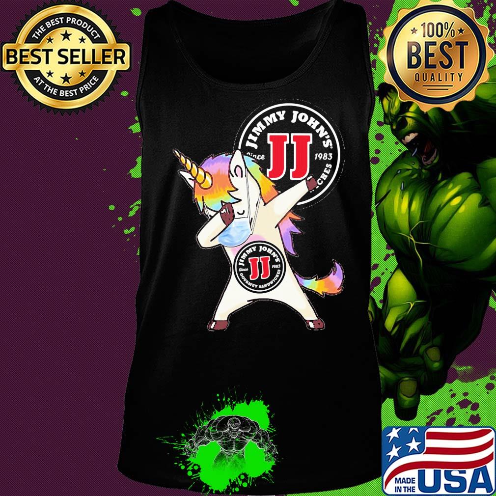 Unicorn mask jimmy john's since 1983 gourmet sandwiches logo s Tank top Unicorn mask jimmy john's since 1983 gourmet sandwiches logo s Tank top
