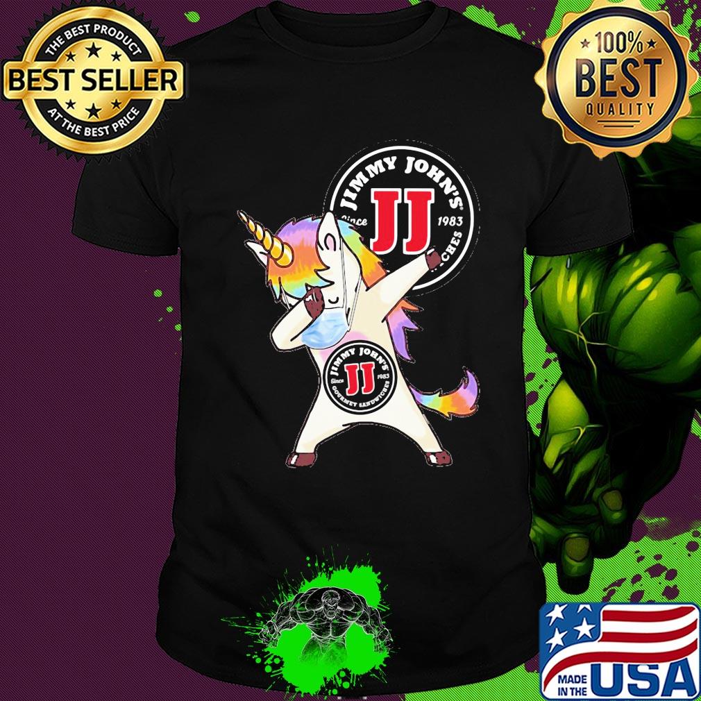 Unicorn mask jimmy john's since 1983 gourmet sandwiches logo shirt Unicorn mask jimmy john's since 1983 gourmet sandwiches logo shirt