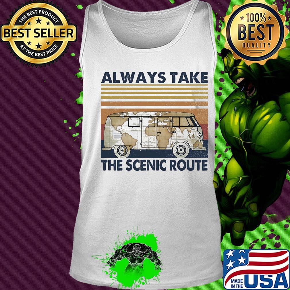 Volkswagen van map always take the scenic route vintage s Tank top Volkswagen van map always take the scenic route vintage s Tank top
