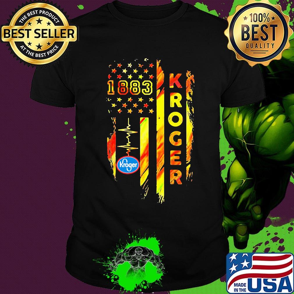 1883 kroger heartbeat american flag independence day shirt