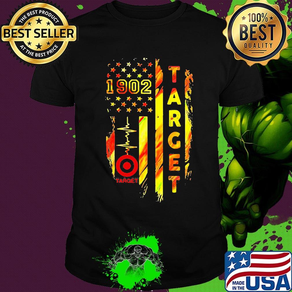 1902 target heartbeat america flag independence day shirt