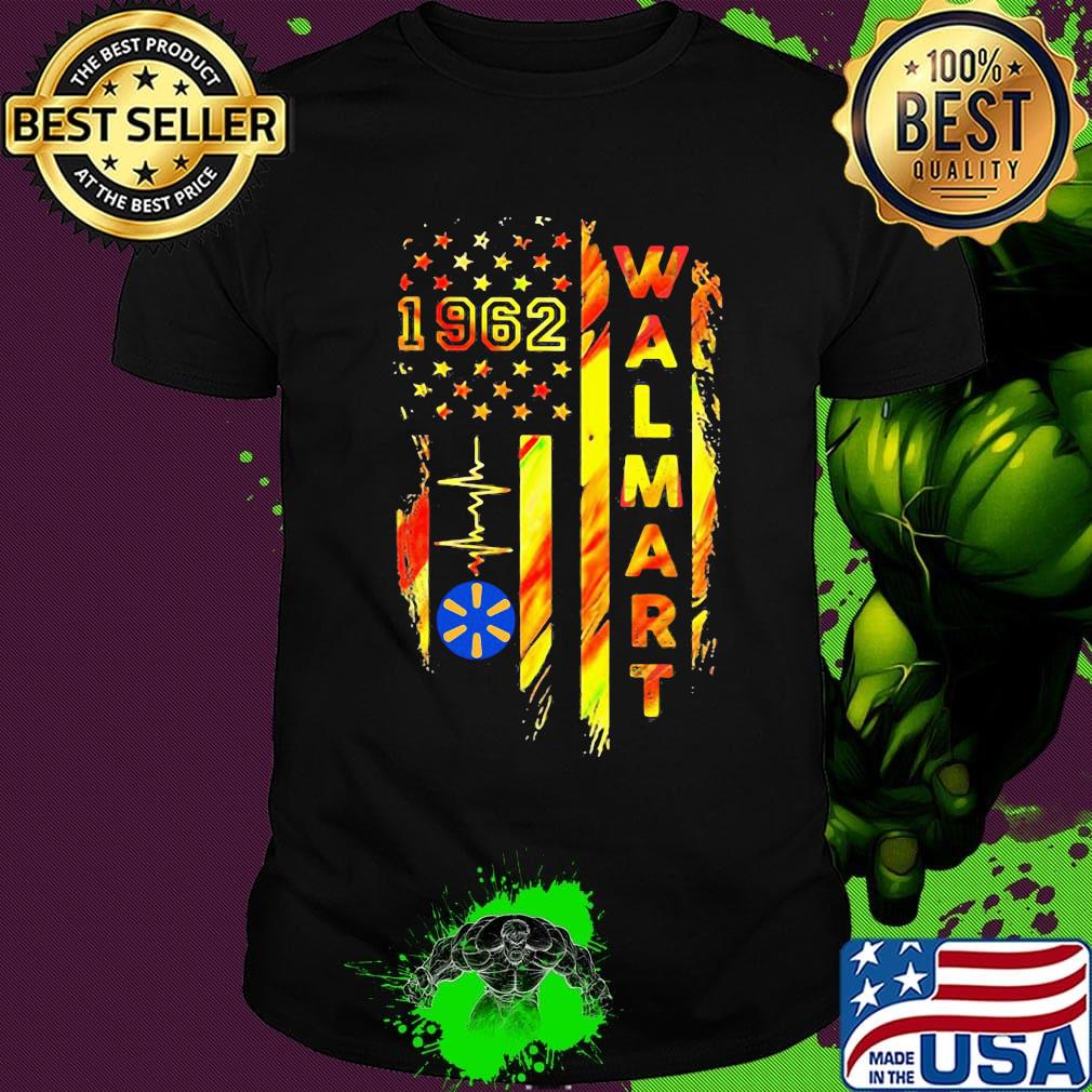 1962 walmart heartbeat american flag independence day shirt