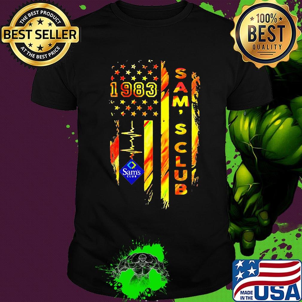 1983 sam's club heartbeat american flag independence day shirt