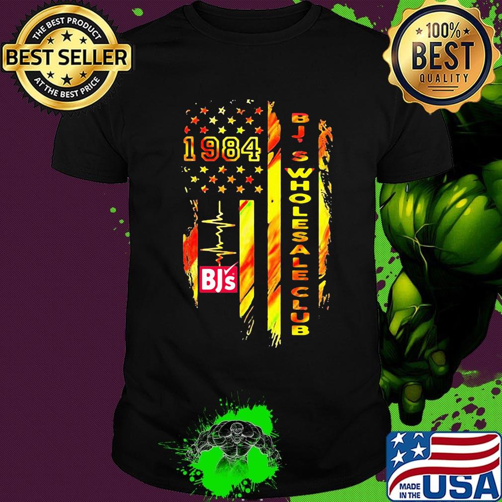 1984 bj's wholesale club heartbeat american flag independence day shirt