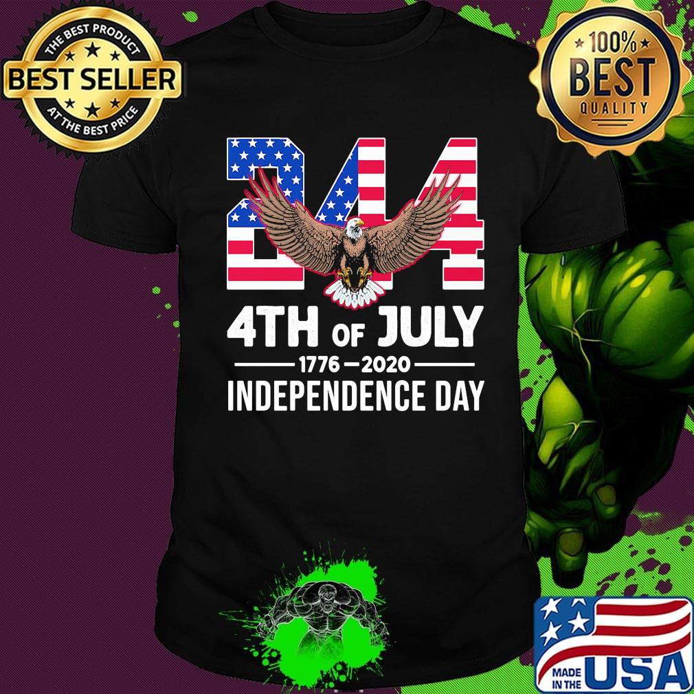 244 4th Of July 1776 2020 Independence Day Bald Eagle Shirt