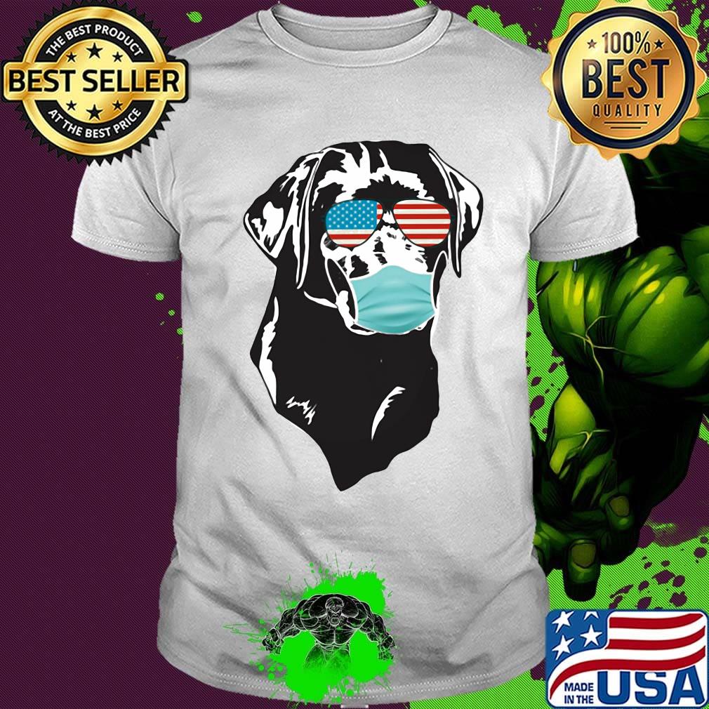 4th of july dog Coonhound glasses mask shirt