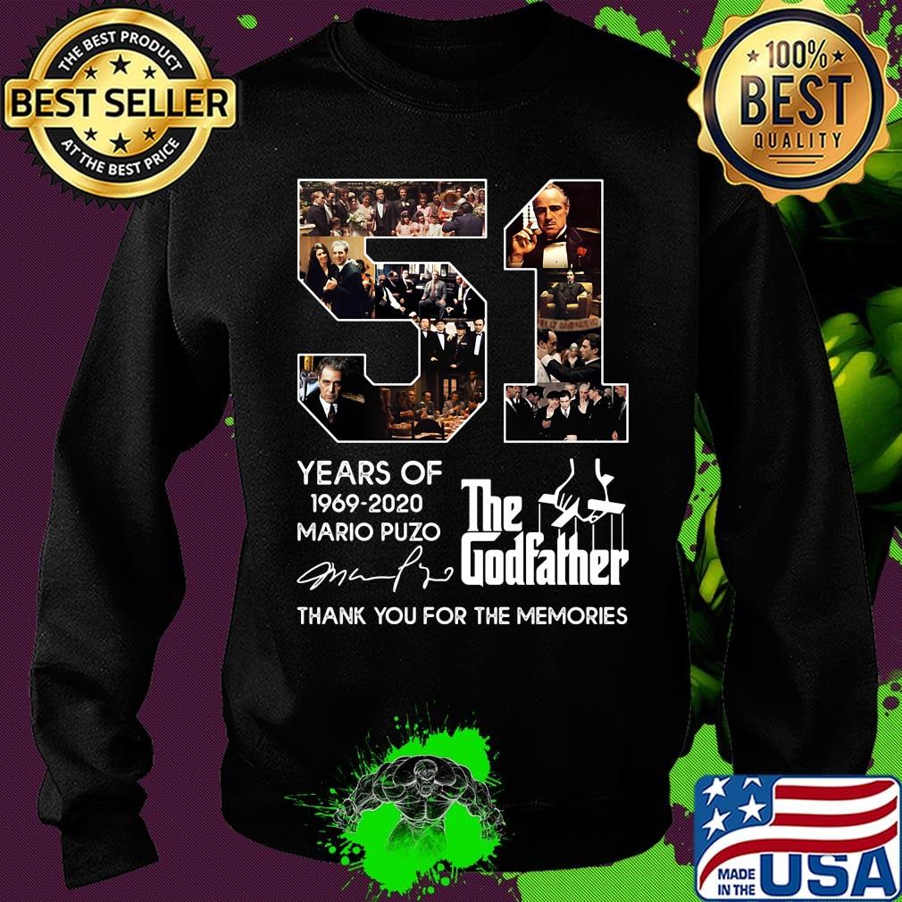 51 years of 1969 2020 mario puzo the godfather thank you for the memories signature s Sweater 51 years of 1969 2020 mario puzo the godfather thank you for the memories signature s Sweater