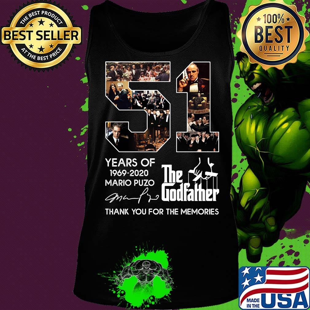 51 years of 1969 2020 mario puzo the godfather thank you for the memories signature s Tank top 51 years of 1969 2020 mario puzo the godfather thank you for the memories signature s Tank top