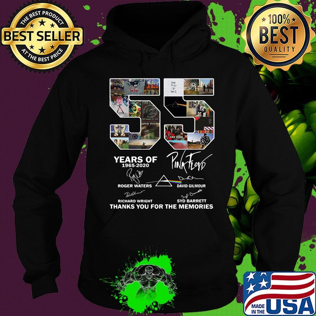 55 years of 1965 2020 pink floyd band thank you for the memories signatures s Hoodie 55 years of 1965 2020 pink floyd band thank you for the memories signatures s Hoodie
