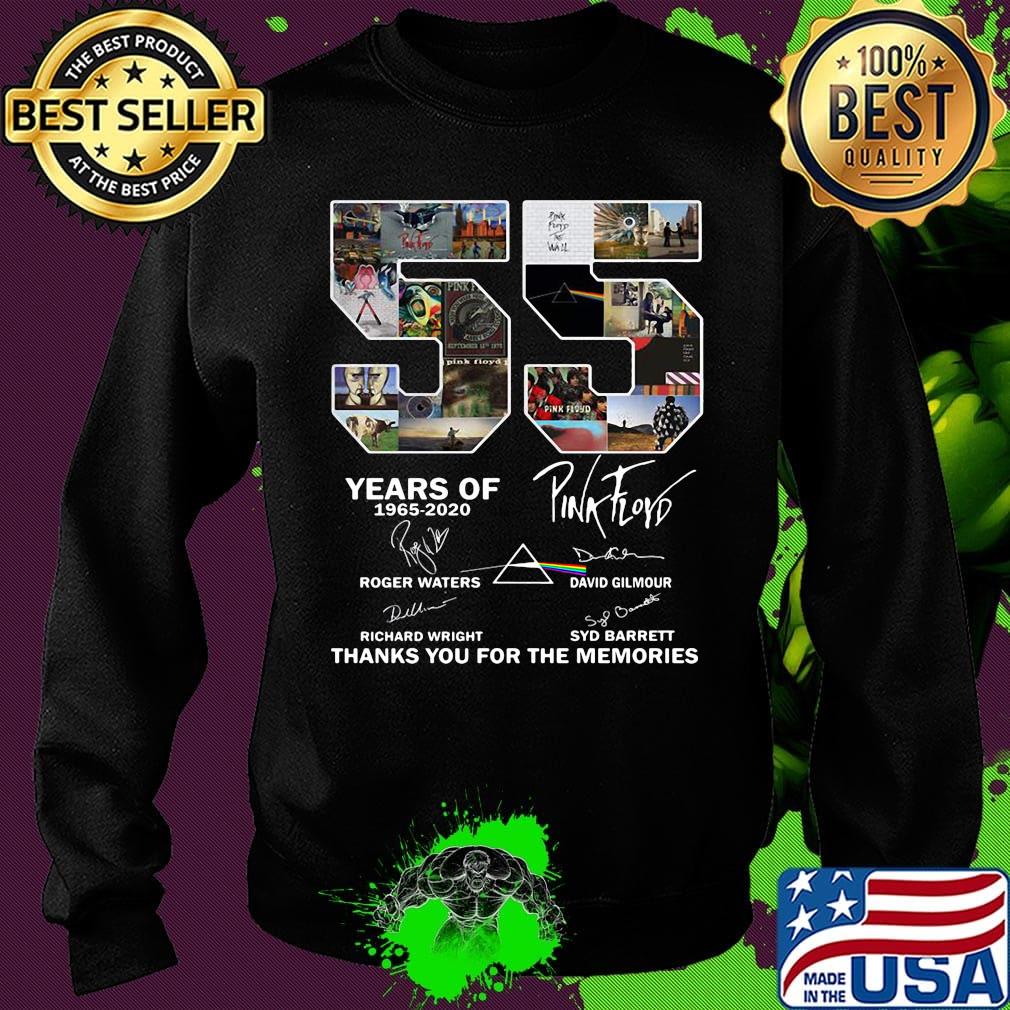 55 years of 1965 2020 pink floyd band thank you for the memories signatures s Sweater 55 years of 1965 2020 pink floyd band thank you for the memories signatures s Sweater