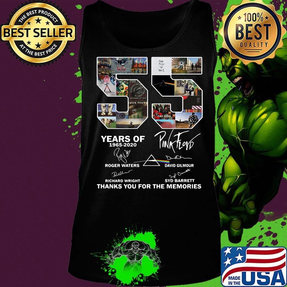 55 years of 1965 2020 pink floyd band thank you for the memories signatures s Tank top 55 years of 1965 2020 pink floyd band thank you for the memories signatures s Tank top