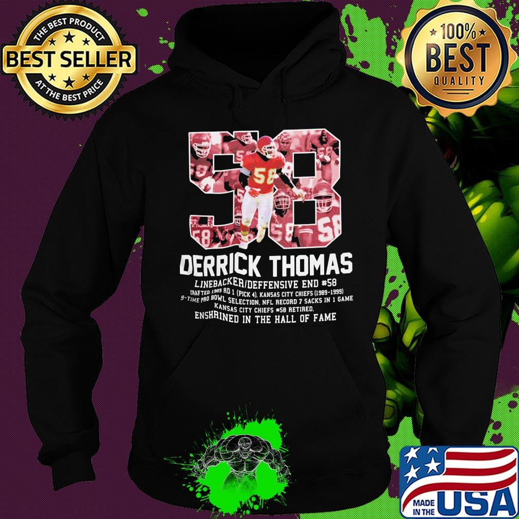 58 derrick thomas kansas city football linebacker jersey s Hoodie 58 derrick thomas kansas city football linebacker jersey s Hoodie