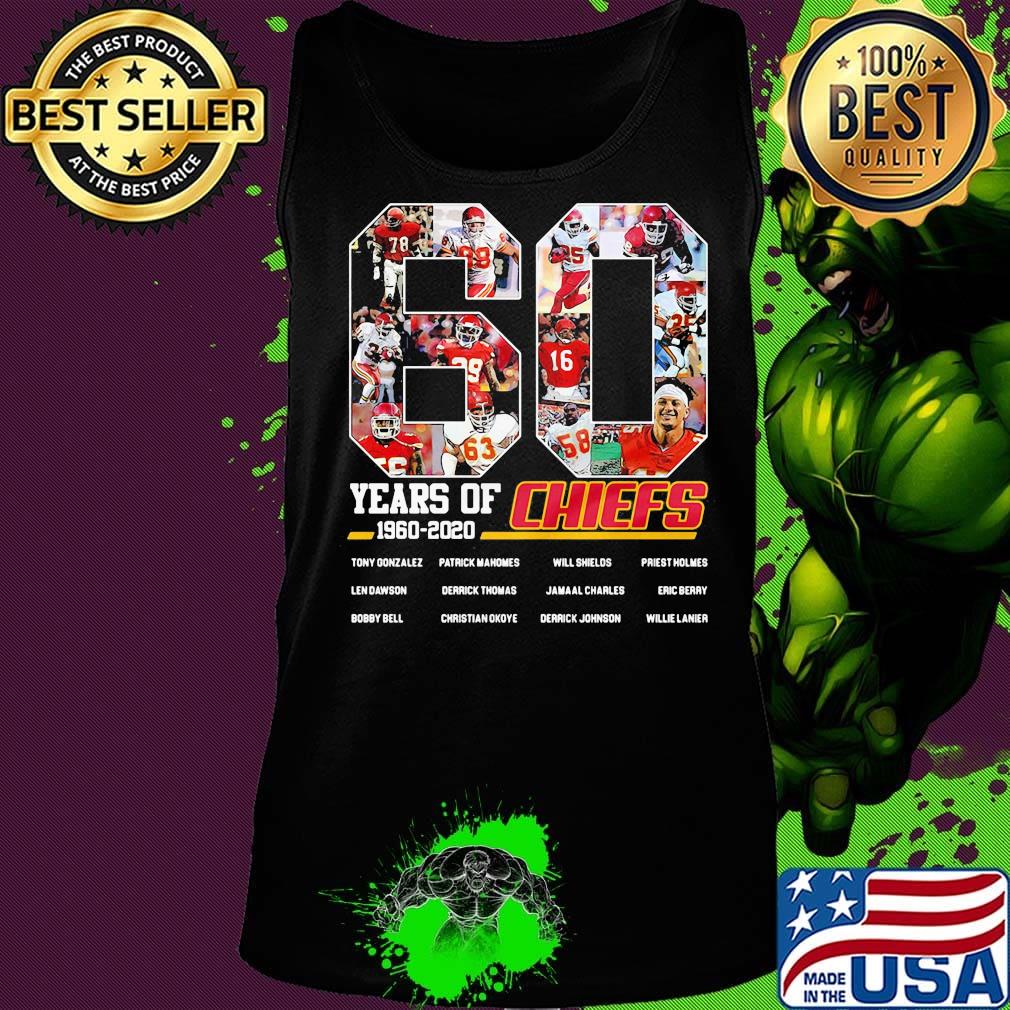 60 years of 1960 2020 kansas city chiefs football team players s Tank top 60 years of 1960 2020 kansas city chiefs football team players s Tank top