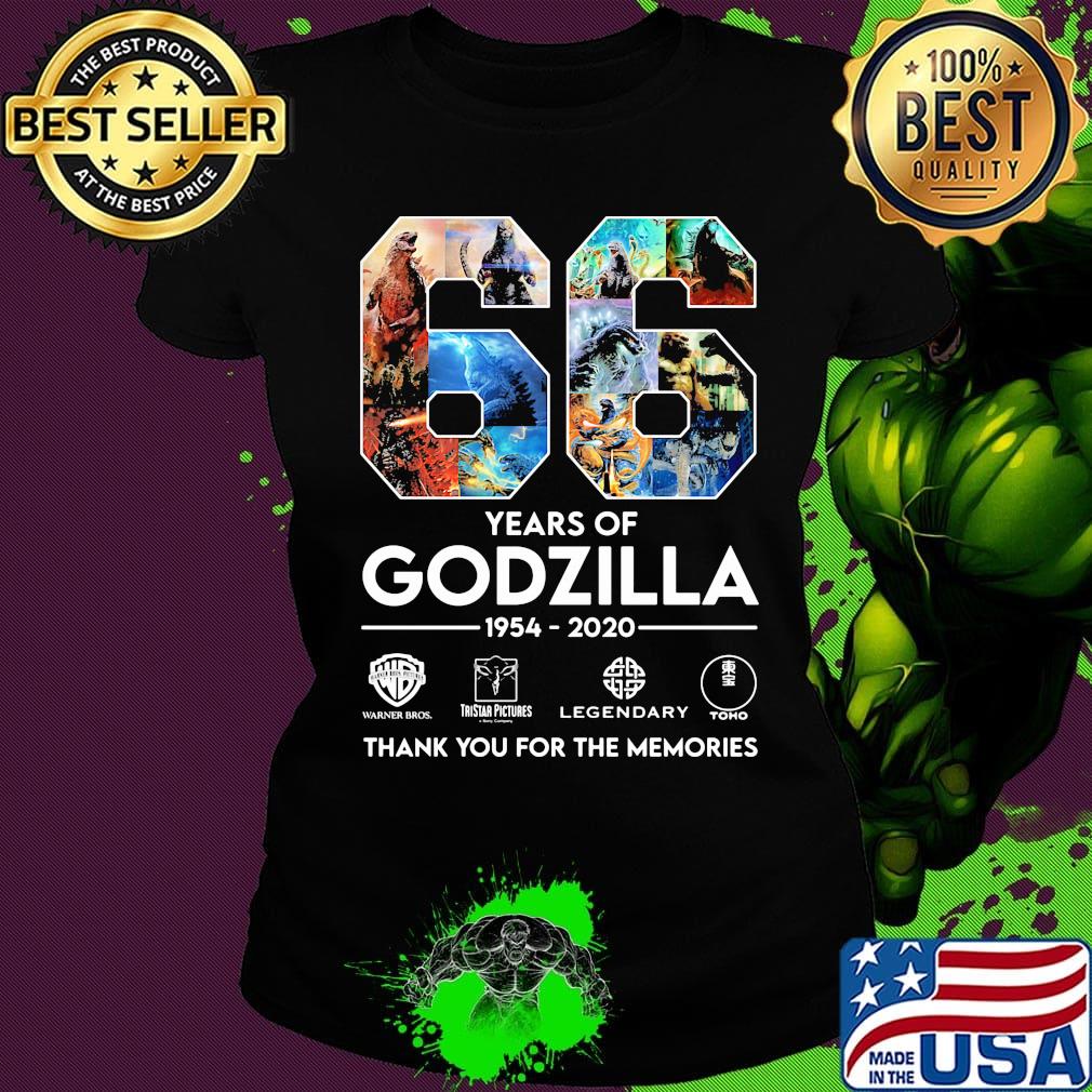 66 years of godzilla 1954 2020 thank you for the memories s Ladies tee 66 years of godzilla 1954 2020 thank you for the memories s Ladies tee