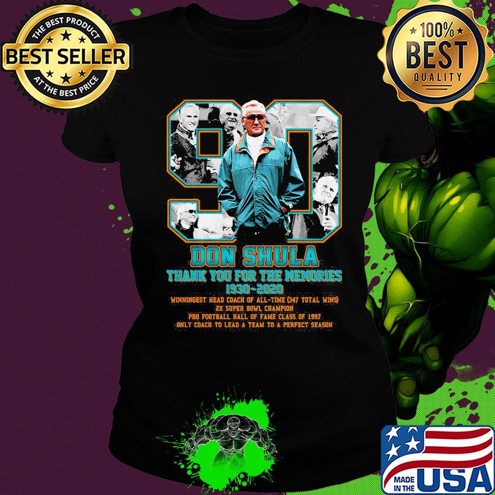 90 don coach shula thank you for the memories 1930-2020 miami dolphins football s Ladies tee 90 don coach shula thank you for the memories 1930-2020 miami dolphins football s Ladies tee