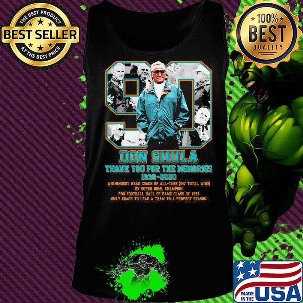 90 don coach shula thank you for the memories 1930-2020 miami dolphins football s Tank top 90 don coach shula thank you for the memories 1930-2020 miami dolphins football s Tank top