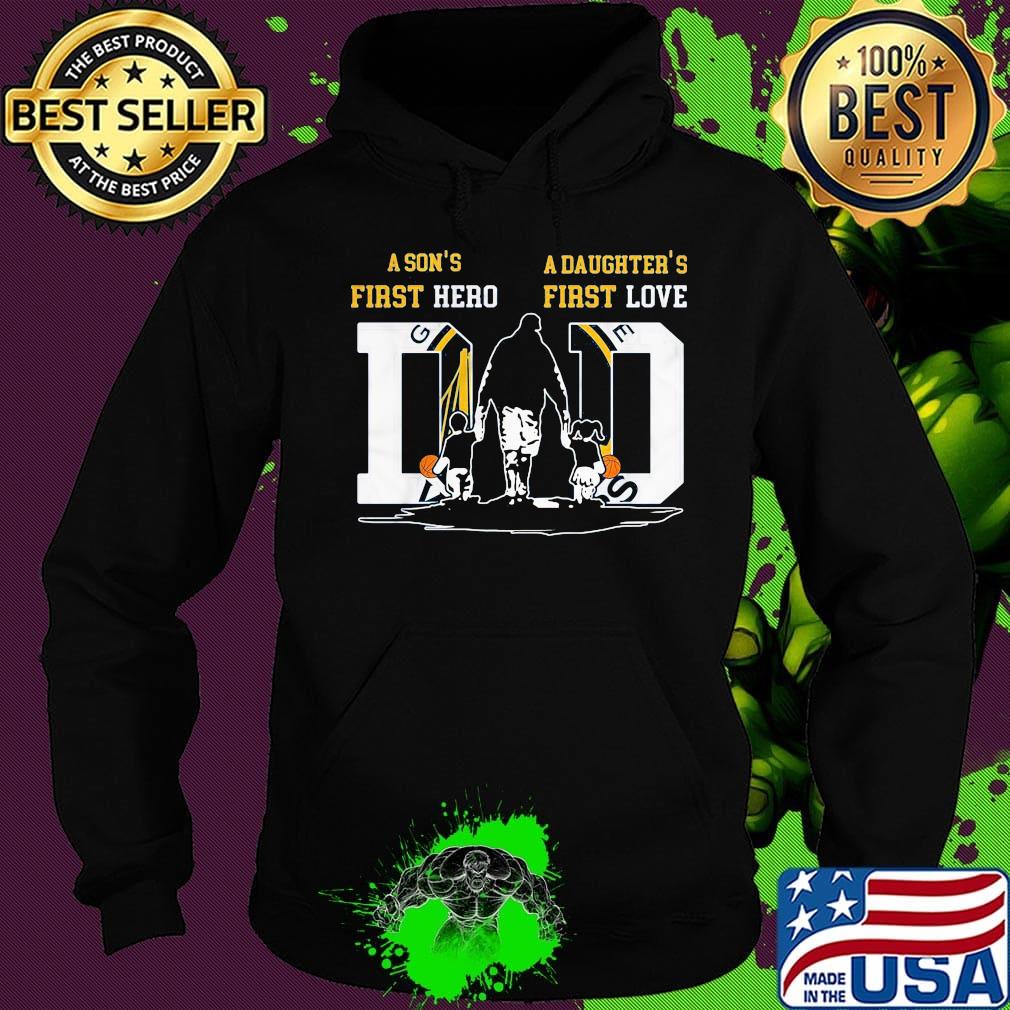 A son's first hero a daughter's first love dad golden state basketball happy father's day s Hoodie A son's first hero a daughter's first love dad golden state basketball happy father's day s Hoodie