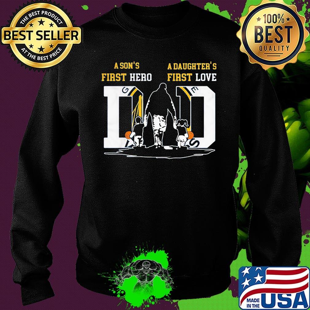A son's first hero a daughter's first love dad golden state basketball happy father's day s Sweater A son's first hero a daughter's first love dad golden state basketball happy father's day s Sweater