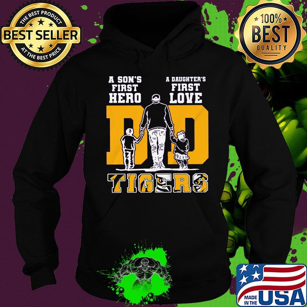 A son's first hero a daughter's first lsu tigers football happy father's day s Hoodie A son's first hero a daughter's first lsu tigers football happy father's day s Hoodie