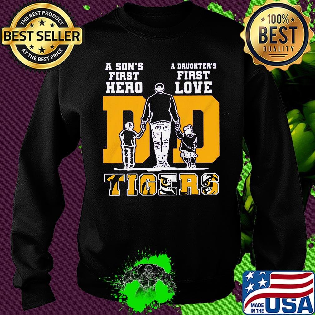 A son's first hero a daughter's first lsu tigers football happy father's day s Sweater A son's first hero a daughter's first lsu tigers football happy father's day s Sweater