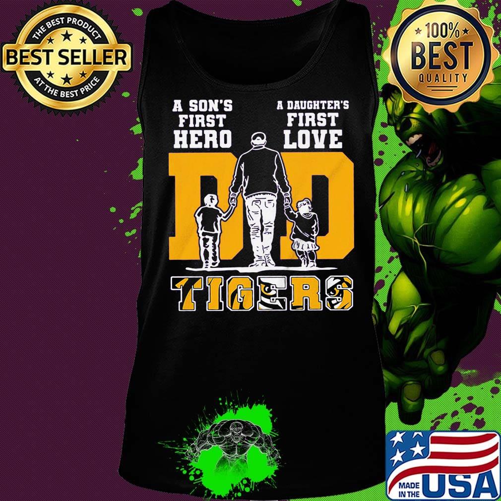 A son's first hero a daughter's first lsu tigers football happy father's day s Tank top A son's first hero a daughter's first lsu tigers football happy father's day s Tank top