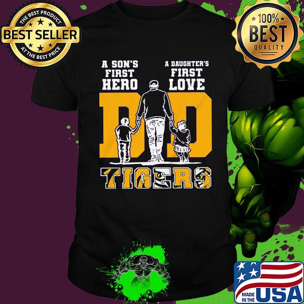 A son's first hero a daughter's first lsu tigers football happy father's day shirt
