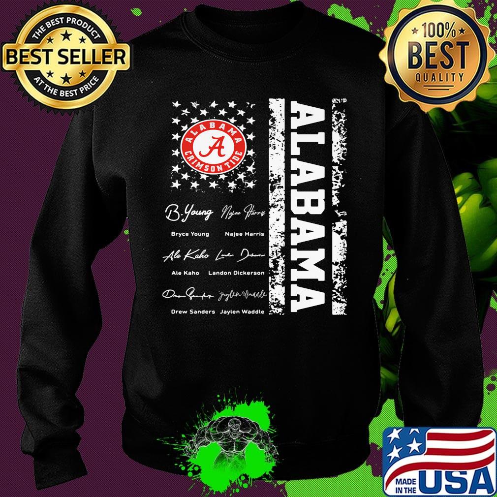 Alabama crimson tide signatures american flag independence day s Sweater Alabama crimson tide signatures american flag independence day s Sweater