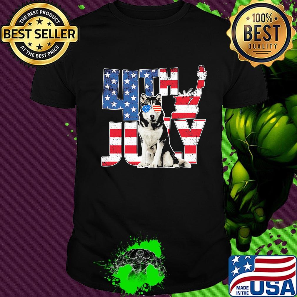 Alaska 4th July Dog American Flag Shirt Alaska 4th July Dog American Flag Shirt
