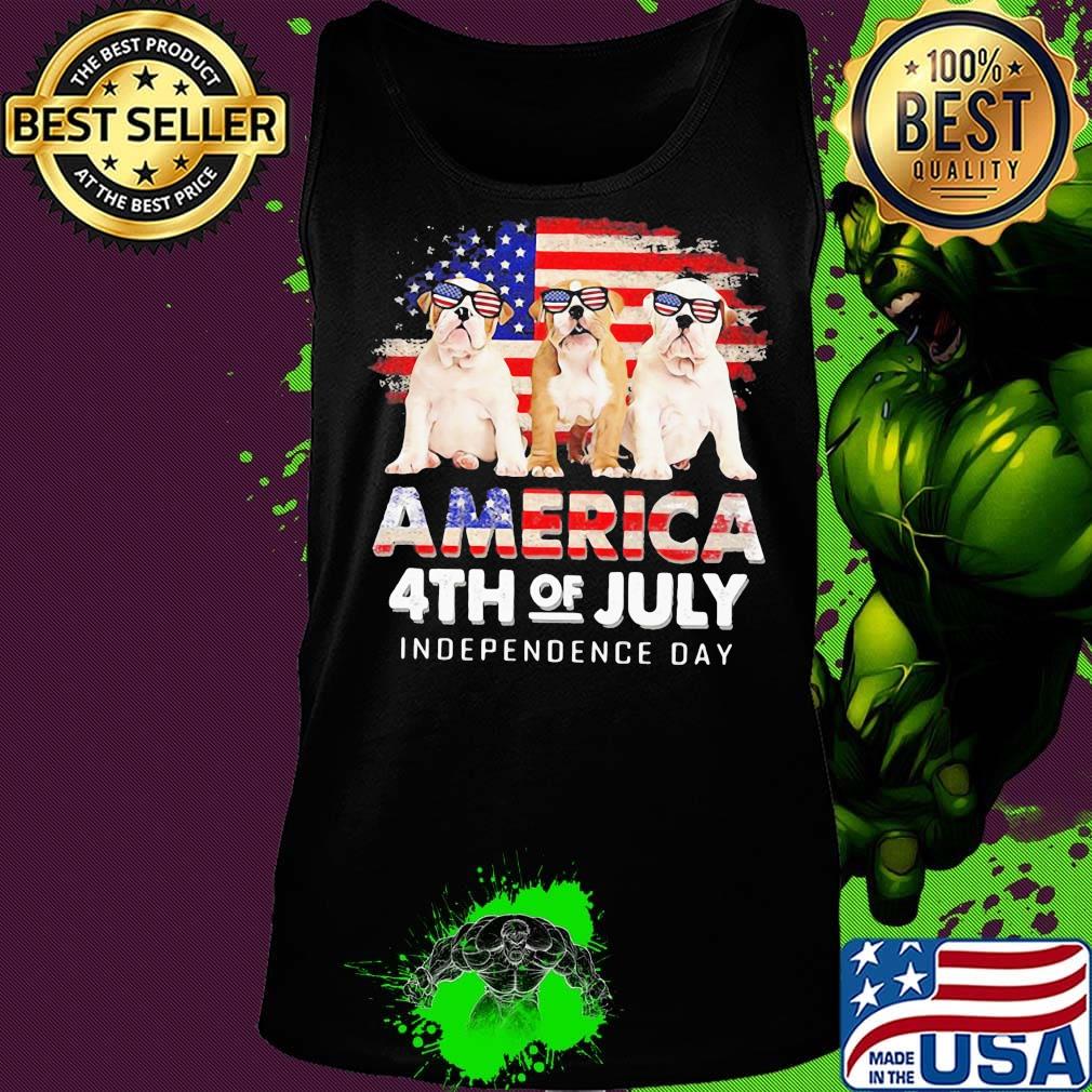America 4th Of July Independence Day Bulldog Shirt Tank top America 4th Of July Independence Day Bulldog Shirt Tank top