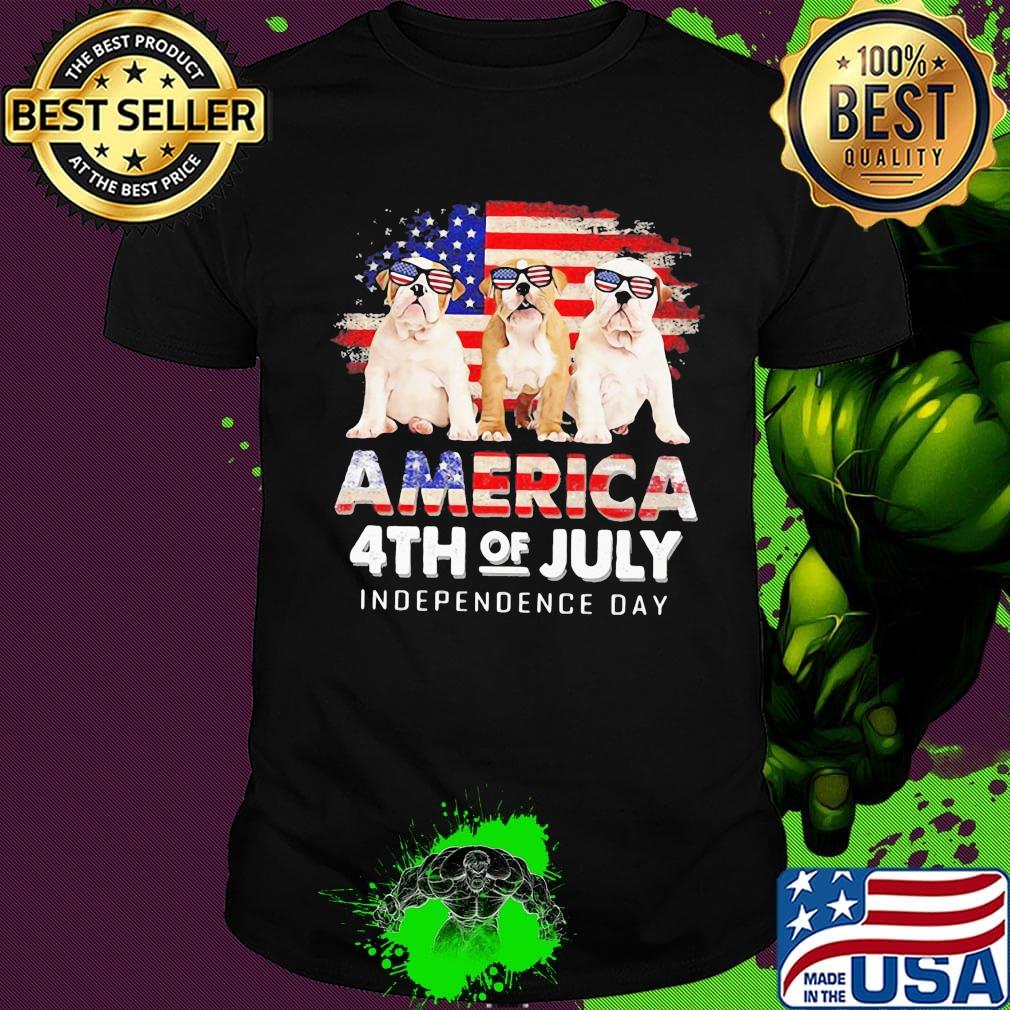 America 4th Of July Independence Day Bulldog Shirt