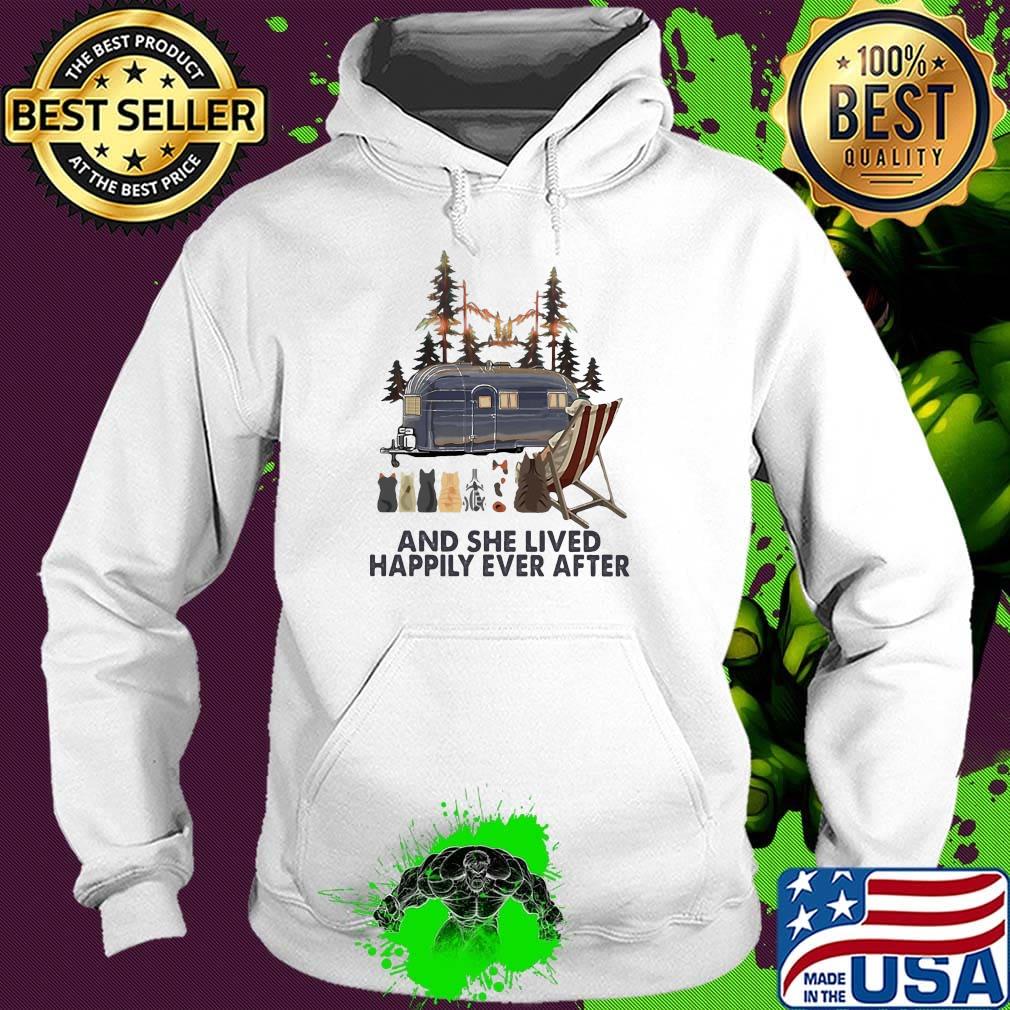 And she lived happily ever after camping Cat s Hoodie And she lived happily ever after camping Cat s Hoodie