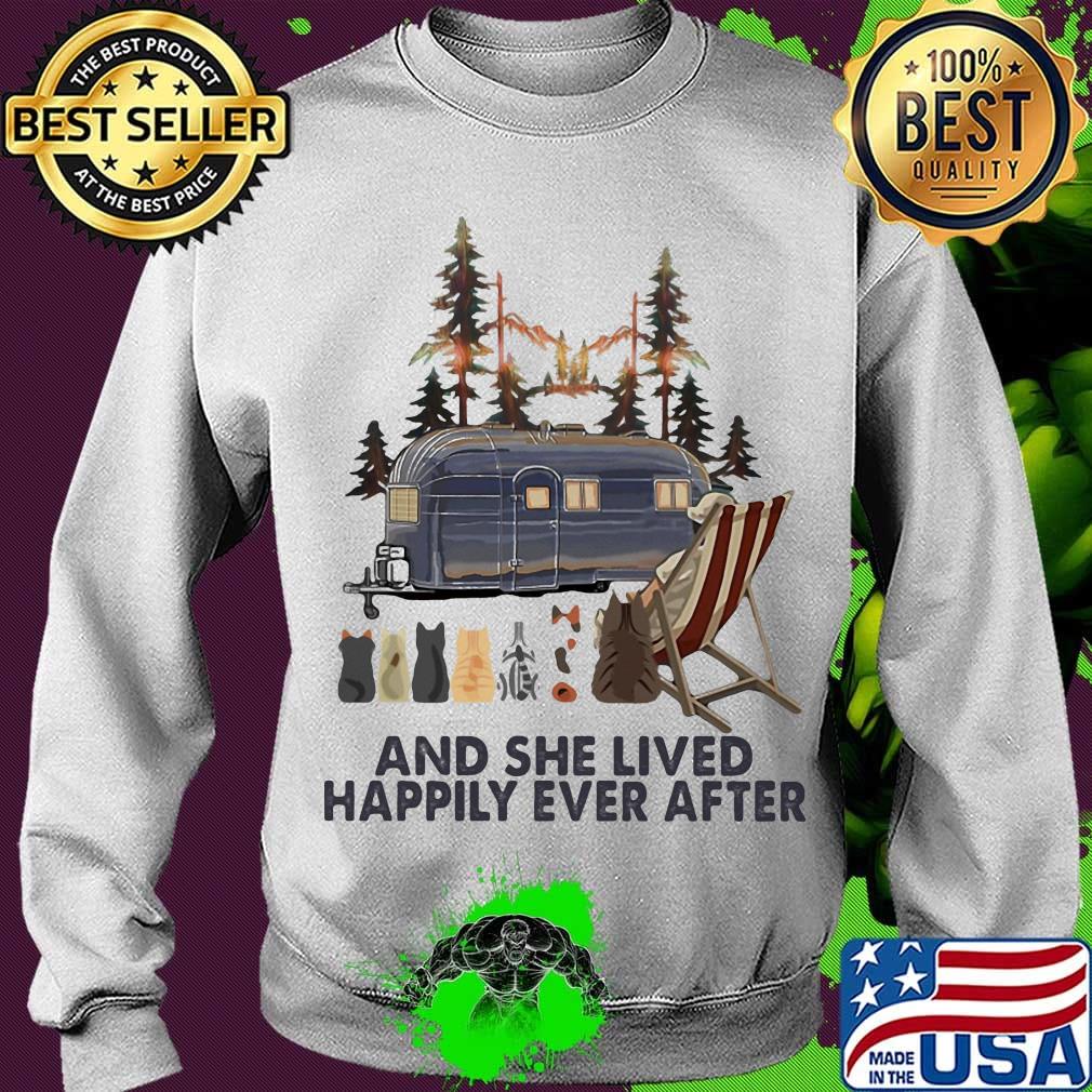 And she lived happily ever after camping Cat s Sweater And she lived happily ever after camping Cat s Sweater